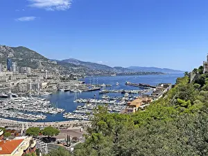 No People In Monaco Harbour Prints: Harbour overview, Monaco