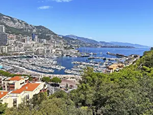 Uninhabited European Coastlines Prints: Harbour overview, Monaco
