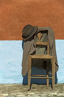 European Still Life Prints: Detail with hat, jacket and chair