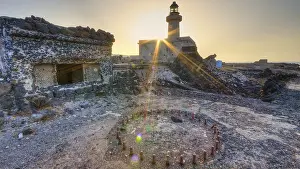 Punta Spadillo Lighthouse Prints: HDR, backlight, sunrise, lighthouse