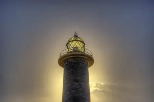 Fuerteventura Canary Islands Prints: HDR, lighthouse, backlight, clouds
