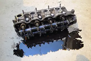 Car Engine Repair Prints: The head of the block of cylinders