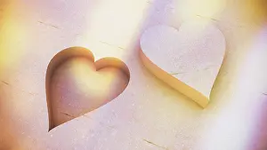 Cut Out Heart Shape Prints: Two hearts