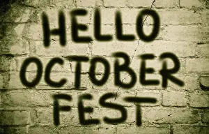 Hello October Fest Print