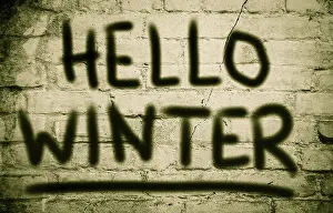 Symbolic Winter Image Prints: Hello Winter Concept