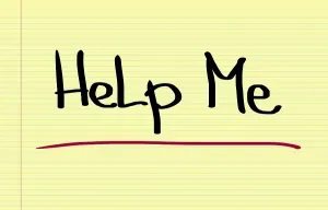 Depression Symbol Prints: Help Concept