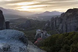 Meteora Monasteries Prints: Hermitages between high cliffs