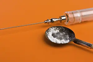 Hypodermic Syringe Image Prints: Heroin needle, instruments
