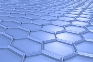 Textured Surface Structure Prints: Hexagonal structure, 3D illustration
