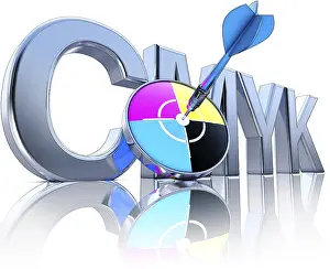 High Resolution Images Prints: high resolution 3D rendering of a cmyk concept
