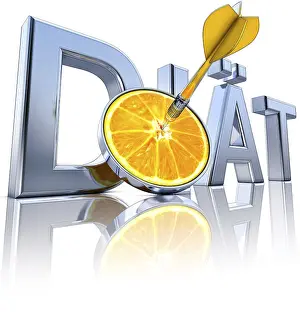 Anorexia Awareness Image Prints: high resolution 3D rendering of a diet icon