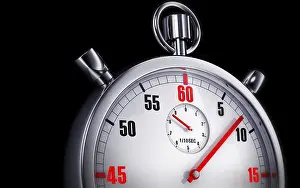 Time Of Day Concept Prints: high resolution 3D rendering of a stop watch