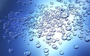 Deserted Water Scene Prints: high resolution 3D rendering of a water background