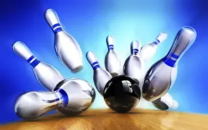 Framed Print : High Resolution Print of Bowling Concept Framed Print : High Resolution Print of Bowling Concept