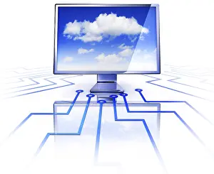 Cloud Computing Concept Prints: High resolution rendering of a cloud computing concept