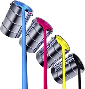 High Resolution Rendering Prints: high resolution rendering of a cmyk concept