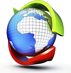 Green Energy Generation Prints: high resolution rendering of a global concept