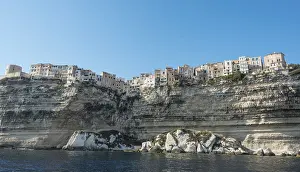 Coastal Cityscape Photography Prints: Historic centre by the chalk cliffs