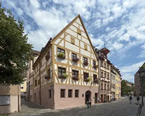 German Half Timbering Construction Prints: Historic half-timbered ensemble