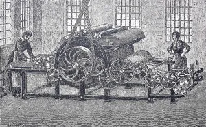 Historical Textile Industry Prints: Textile processing, spinning mill