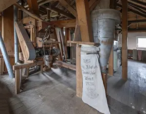 European Historic Sites Prints: Historic plansifter in a former corn mill