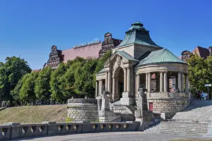 Polish Historic Landmarks Prints: Historic promenade on the Oder river