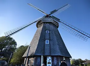Northern German Seaside Resort Prints: Historic windmill, now cafe