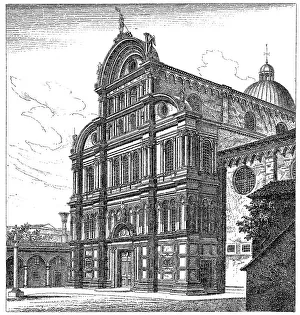 Historic European Structures Prints: Historical graphic representation