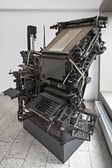 Bavaria Museum Prints: Historical Linotype machine in a former typesetter's workshop