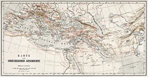 Ancient Greece Map Prints: Historical map of ancient Greece
