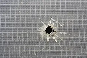 Crime Scene Investigation Prints: Hole in a destroyed window