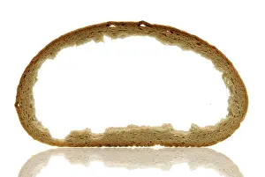 Bread Nutrition Facts Prints: A hollowed-out slice of bread