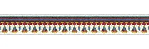 Mosaic Border Tiles Prints: Horizontal border mosaic tiles, vector pattern