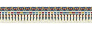 Modern Architectural Style Prints: Horizontal border mosaic tiles, vector pattern