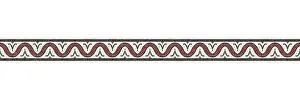 Decorative Ceramic Tiles Prints: Horizontal border mosaic tiles, vector pattern