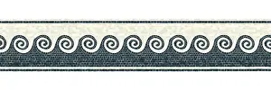 Mosaic Border Tiles Prints: Horizontal border mosaic tiles, vector pattern