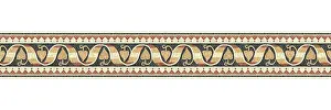Colorful Mosaic Art Prints: Horizontal border mosaic tiles, vector pattern