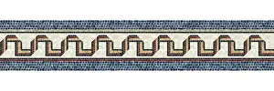 Mosaic Border Tiles Prints: Horizontal border mosaic tiles, vector pattern