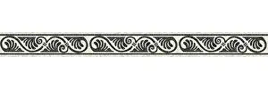 Ceramic Tile Pattern Prints: Horizontal border mosaic tiles, vector pattern