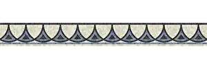 Mosaic Border Tiles Prints: Horizontal border mosaic tiles, vector pattern
