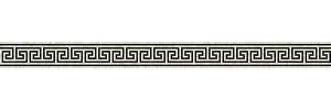 Mosaic Border Tiles Prints: Horizontal border mosaic tiles, vector pattern