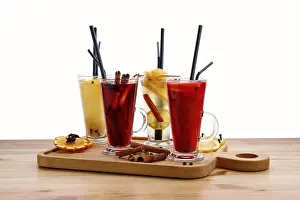 Fragrant Hot Beverage Prints: Hot fruit drinks, raspberry with orange