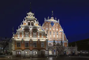 Prints of House of the Blackheads is a building situated in the old town of Riga, Latvia Latvia Prints: House of the Blackheads Print, Riga Old Town, Latvia