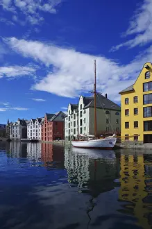 Architectural Styles In Northern Europe Prints: House front reflected in the water
