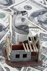 European Currency Exchange Prints: A house shell. Financing with dollar notes Austria