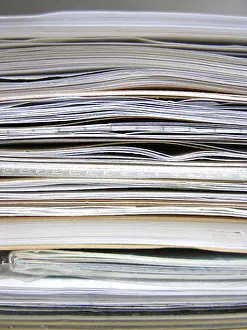 Office Organisation Tips Prints: A huge pile of documents
