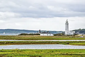 British Historic Fortification Prints: Hurst Point Lighthouse and Hurst Castle