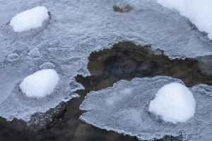 Ice Cream Stream Formation Prints: Ice cream formation in a stream