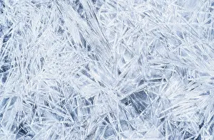 Crystal Clear Ice Formation Prints: Detail of an ice floe