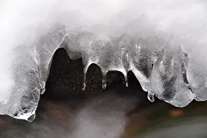Northern Germany Winter Landscape Prints: Ice formations in the Bode mountain stream